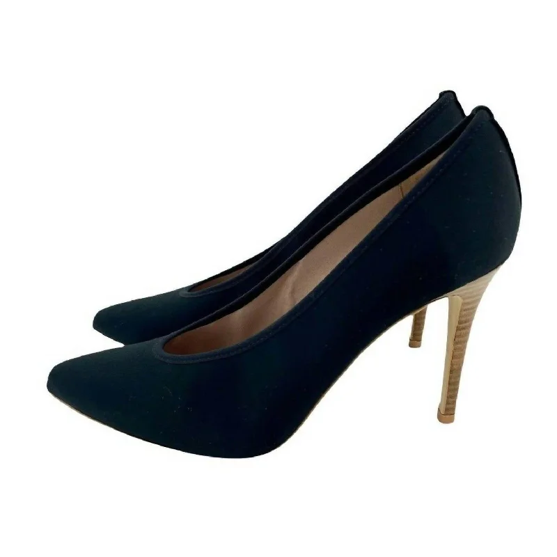 Stiletto Heel Pumps with Perfect Fit--Women's Satin Pumps Pointed Toe Stiletto High Heels In Black-Fashionable & Classic