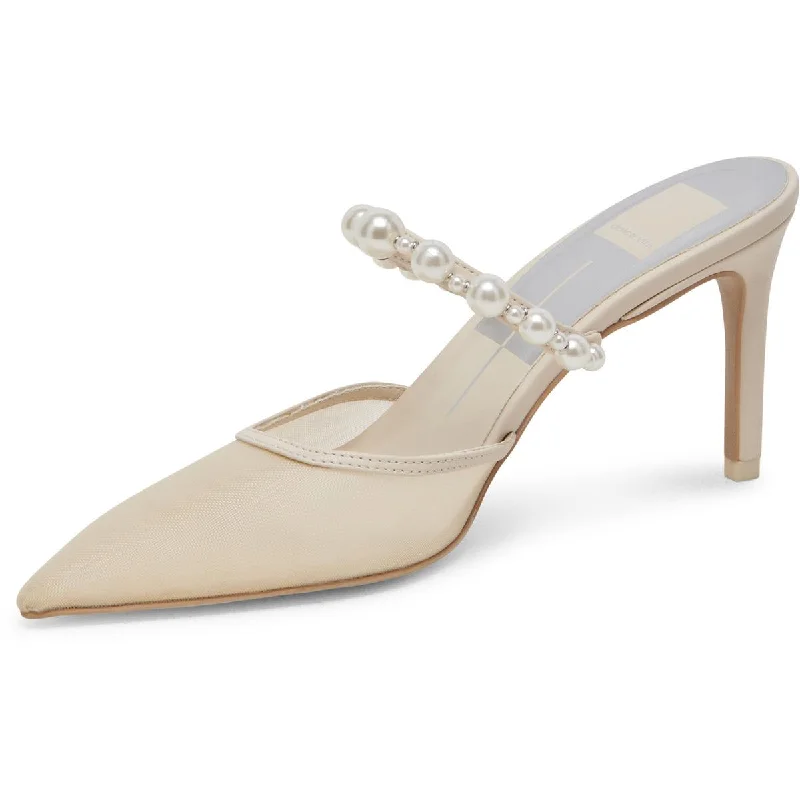 Dolce Vita Womens Kaysie Embellished Point Toe Mules---Chic Embellished Pumps for a Glamorous Look