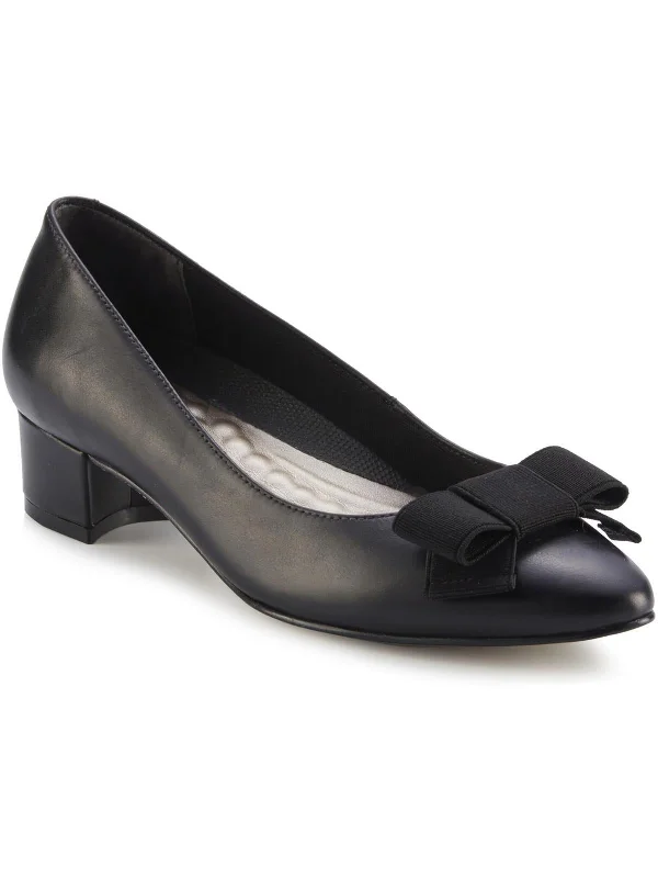 HARPER Womens Leather Cushioned Footpad Pumps---Comfortable Leather Pumps for Office and Everyday Wear