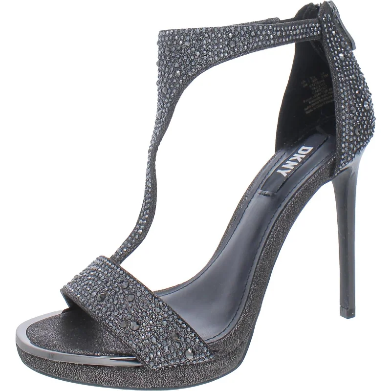 Stiletto Heel Pumps with Perfect Fit--DKNY Womens Dris T-Strap Stiletto Pumps-Fashionable & Classic