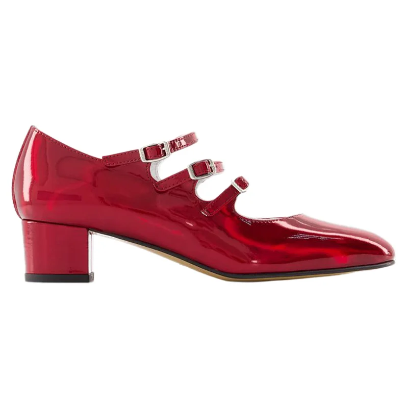 Kina 24 Pumps - Carel - Leather - Red---Comfortable Leather Pumps for Office and Everyday Wear