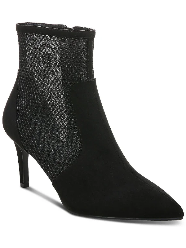 Versatile Heeled Sandals for Any Occasion---Jamari Womens Mesh Side Zip Pumps