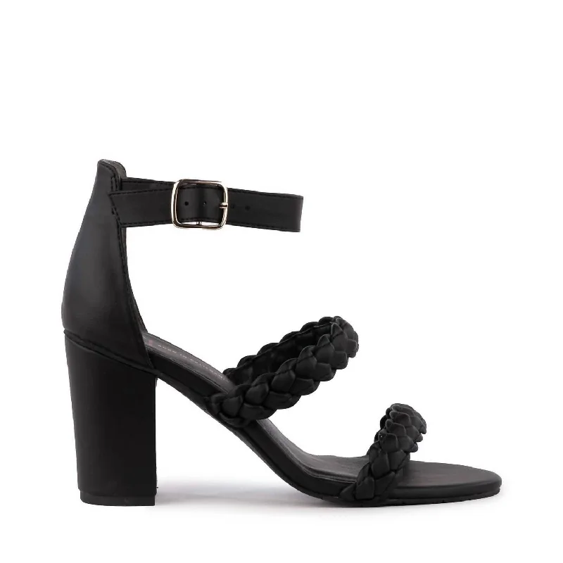 Versatile Heeled Sandals for Any Occasion---Wanna Be Heel In Black