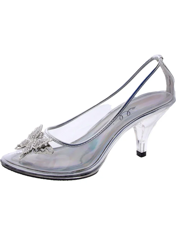 Versatile Heeled Sandals for Any Occasion---Womens Metallic Cone Heel Pumps