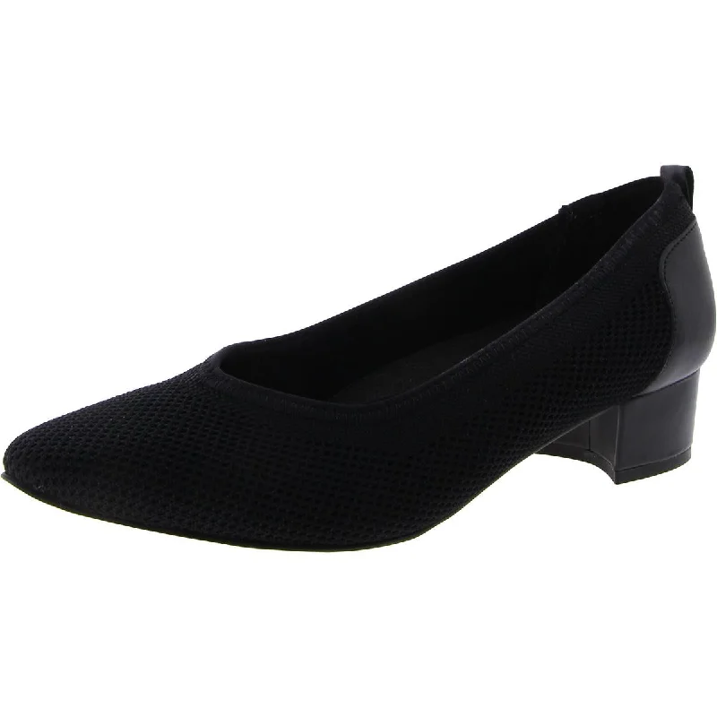 Stiletto Heel Pumps with Perfect Fit--Ros Hommerson Womens Hester Knit Pointed Toe Pumps-Fashionable & Classic