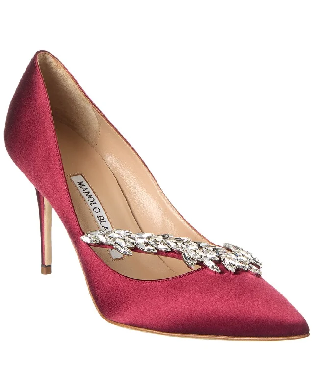 Manolo Blahnik Nadira 90 Satin PumpAffordable Satin Heels with a Luxe Touch