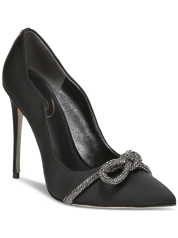 Deela Womens Scalloped Embellished Pumps---Chic Embellished Pumps for a Glamorous Look