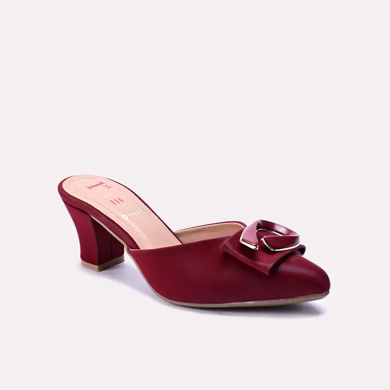 Tatiana Maroon Fancy Heel Pumps 0431134