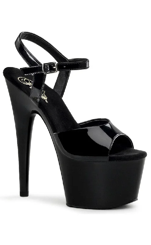 Sleek and Shiny Patent Pump Heels for a Polished Look--ADORE-709 Black Patent Heels