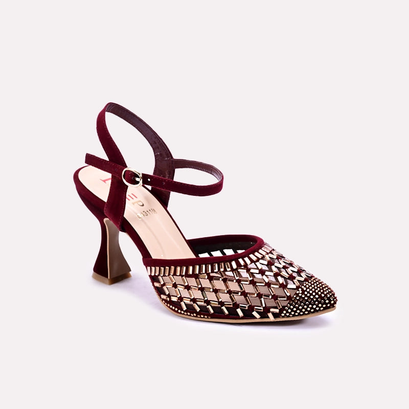 Lantia Maroon Bridal Pumps 0431188