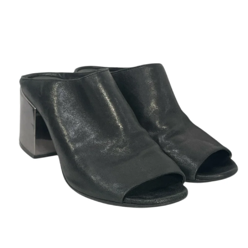 MM6/Heels/UK 5.5/Leather/BLK/Slip-on/---Comfortable Leather Pumps for Office and Everyday Wear