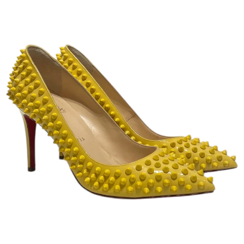 Versatile Heeled Sandals for Any Occasion---Christian Louboutin/Heels/EU 39/YEL/Spiked Heels