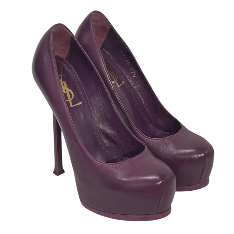 YVES SAINT LAURENT/Heels/EU 37.5/Leather/PPL/---Comfortable Leather Pumps for Office and Everyday Wear