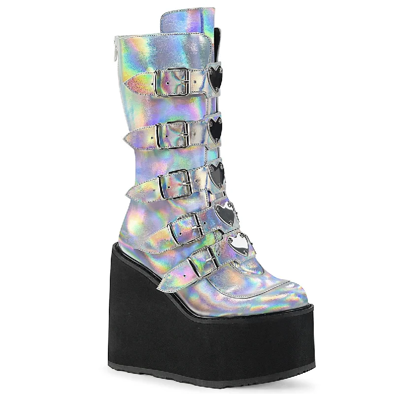 Silver Hologram Vegan Leather