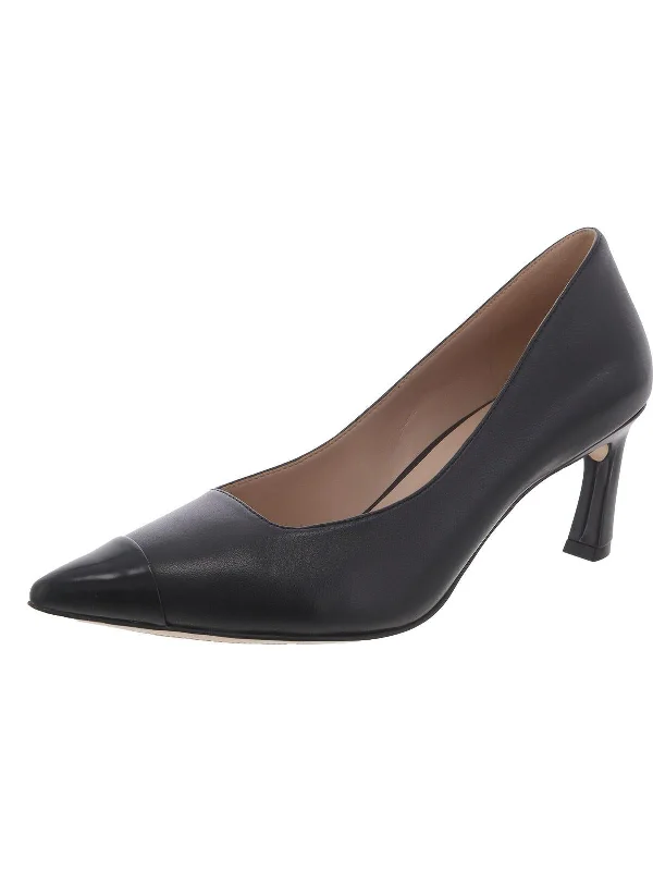 Sleek and Shiny Patent Pump Heels for a Polished Look--Mara Womens Leather Patent Trim Pumps