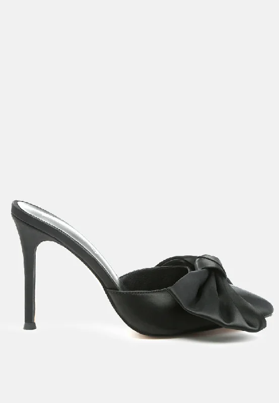 sidonie high heel bow tie mules---Charming Bow Pumps for a Cute and Stylish Look