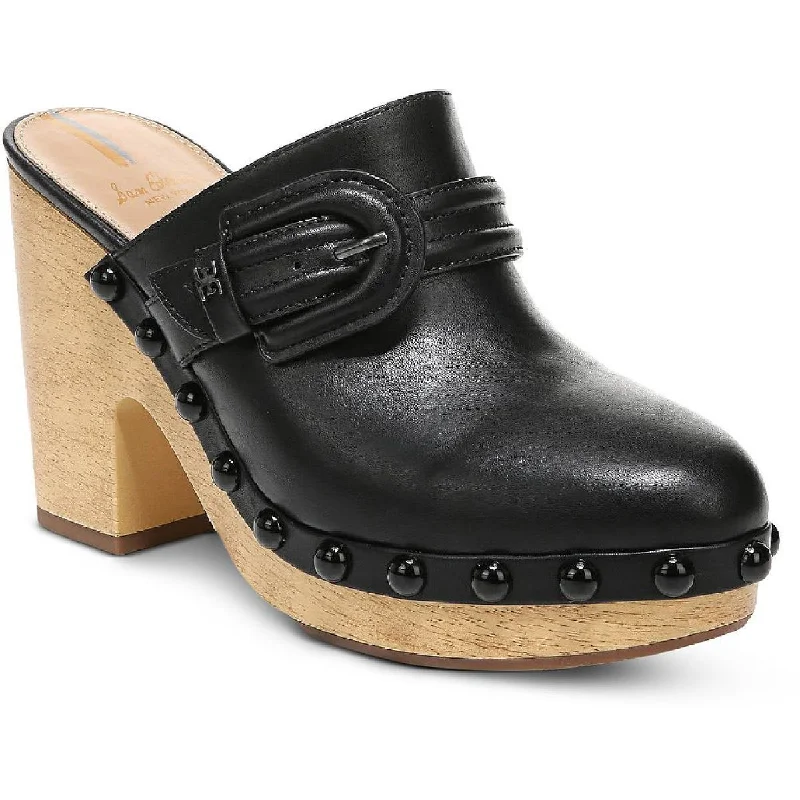 Stylish Slip-On Pumps for Quick Elegance---Sam Edelman Womens Nyla Buckle Slip On Clogs