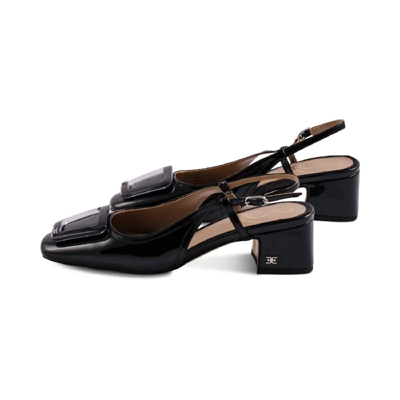 Versatile Heeled Sandals for Any Occasion---Women's Tracie Pumps In Black Patent