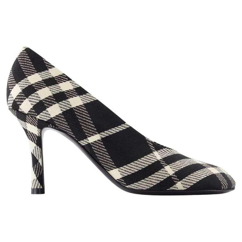 Versatile Heeled Sandals for Any Occasion---Baby 85 Pumps - Burberry - Synthetic - Black