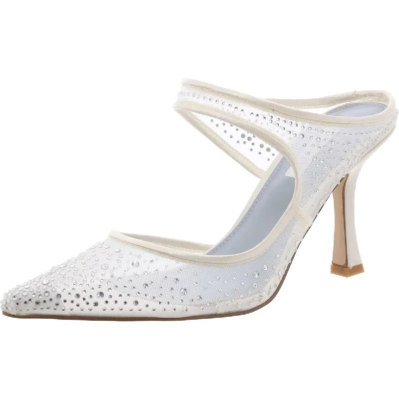 Nine West Womens WN Saren 2 Mesh Embellished Pumps---Chic Embellished Pumps for a Glamorous Look