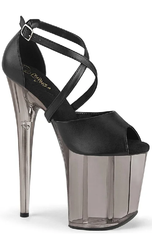 Stylish Platform Heels for Extra Height--FLAMINGO-840T Black Peeptoe Platform Heels