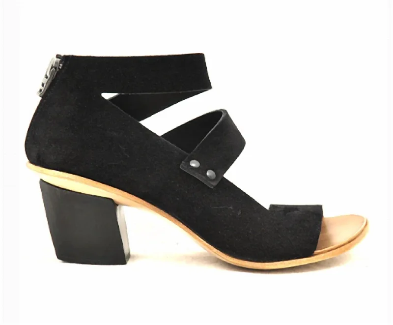 Versatile Heeled Sandals for Any Occasion---Brace Vintage Shoe In Black