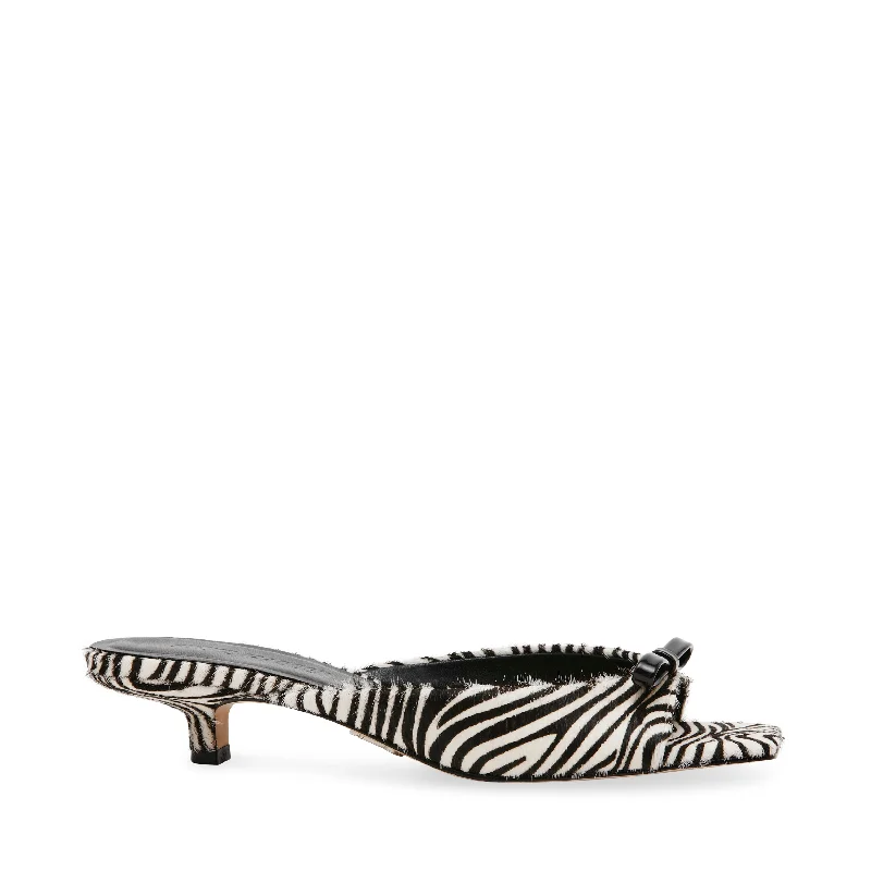 MEME-L BLACK/ZEBRA---Fashionable Kitten Heels for Date Night