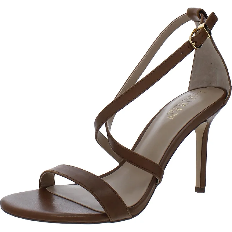 Lauren Ralph Lauren Womens Gabriele Leather Criss-Cross Pumps---Comfortable Leather Pumps for Office and Everyday Wear