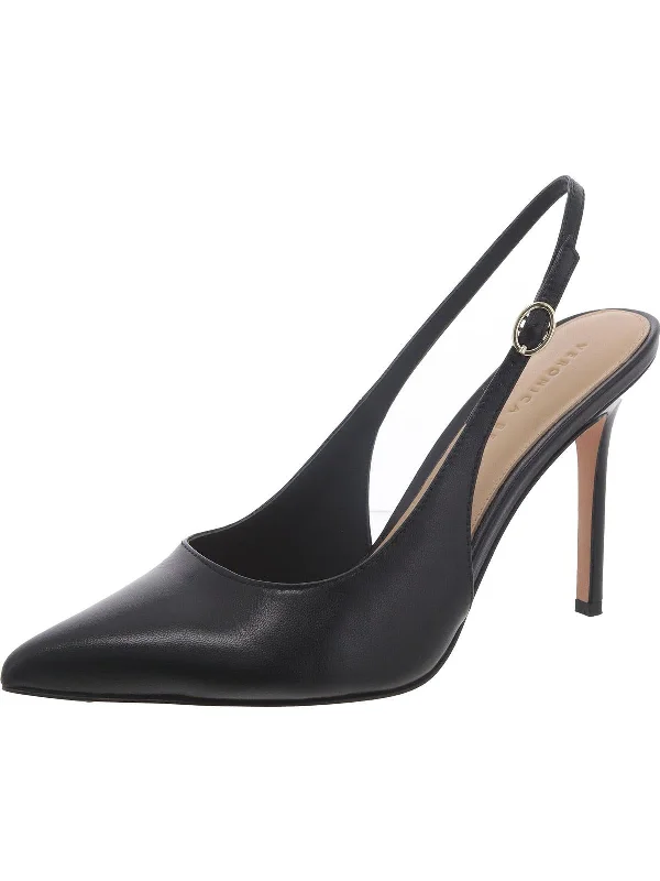 Fashionable Leather Slingback Pumps for Casual Wear--Womens Leather Slingback Pumps