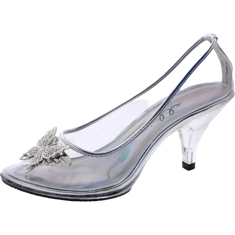 Versatile Heeled Sandals for Any Occasion---Ellie Womens Metallic Cone Heel Pumps