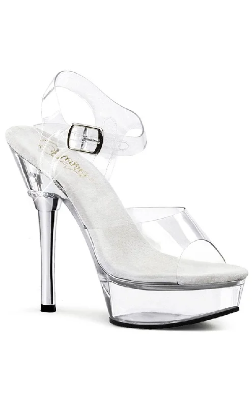 Stylish Platform Heels for Extra Height--ALLURE-608 Clear Platform Heels