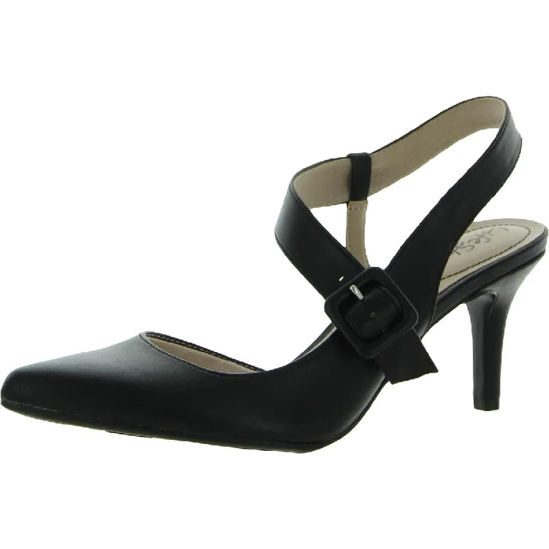 Stylish Ankle Strap Heels for Women--Sansa Womens Pointed Toe Ankle Strap Slingback Heels