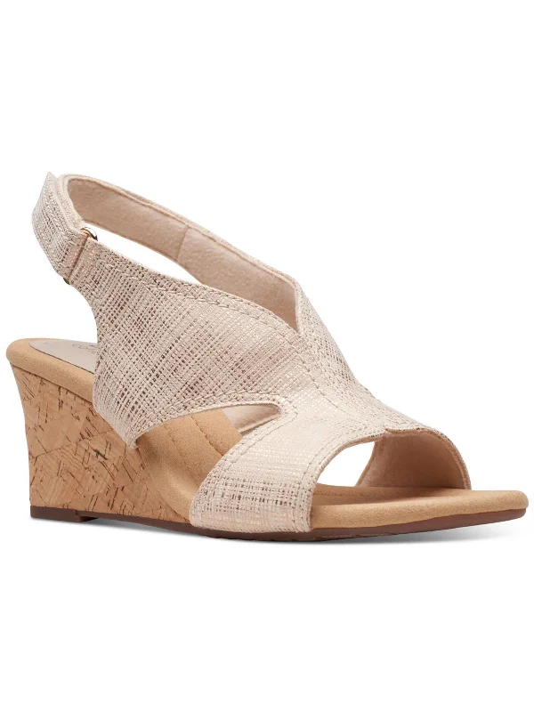 Versatile Heeled Sandals for Any Occasion---Kyarra Aster Womens Metallic Wedge Wedge Heels