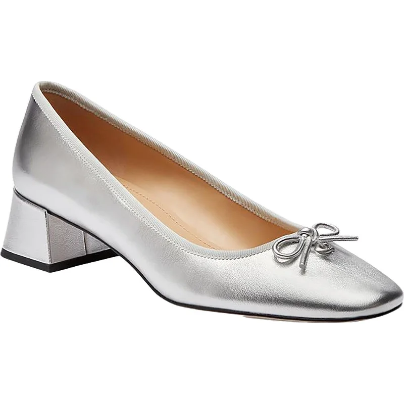 AVA Womens Metallic Leather Pumps---Comfortable Leather Pumps for Office and Everyday Wear