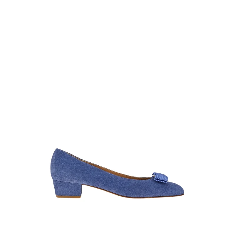 Versatile Heeled Sandals for Any Occasion---Ferragamo Vara Women's Pumps Blue