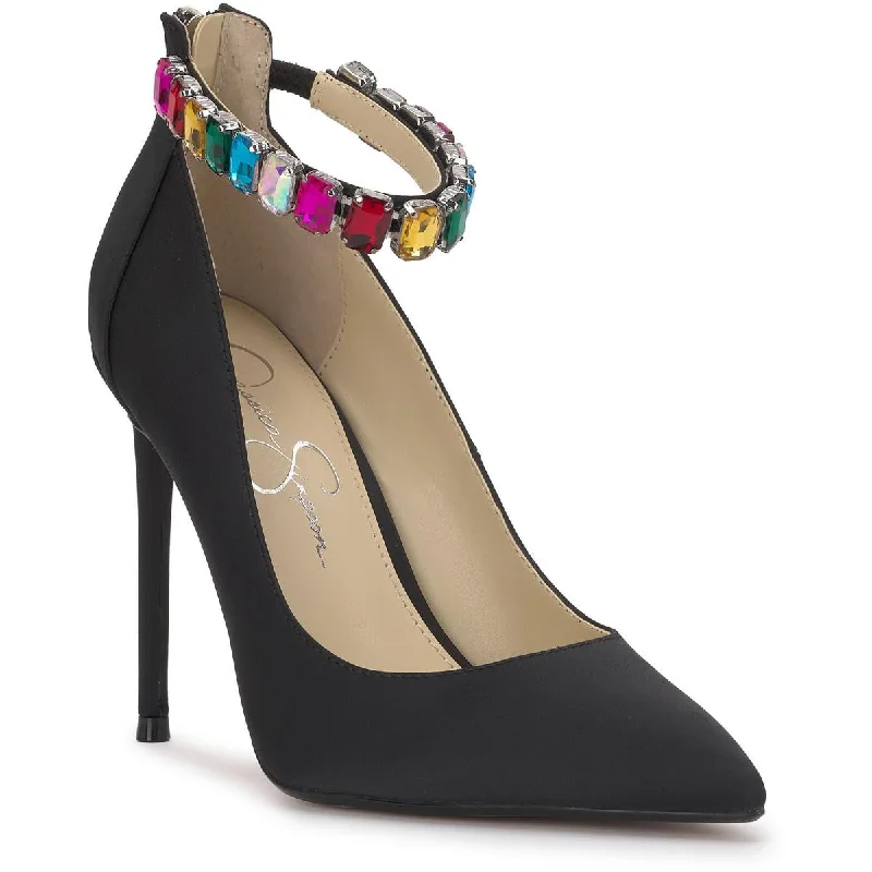 Stiletto Heel Pumps with Perfect Fit--Jessica Simpson Womens Samiyah Embellished Pointed Toe Pumps-Fashionable & Classic