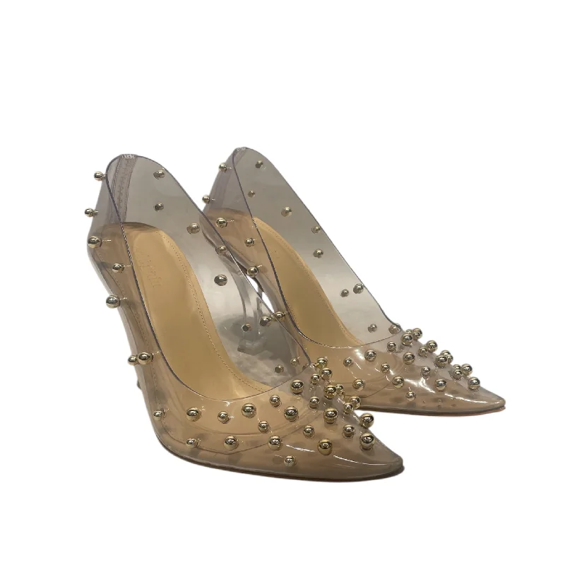 Versatile Heeled Sandals for Any Occasion---cult gaia/Heels/EU 40/CLR/Pointed-Toe/PVC Studded Accents