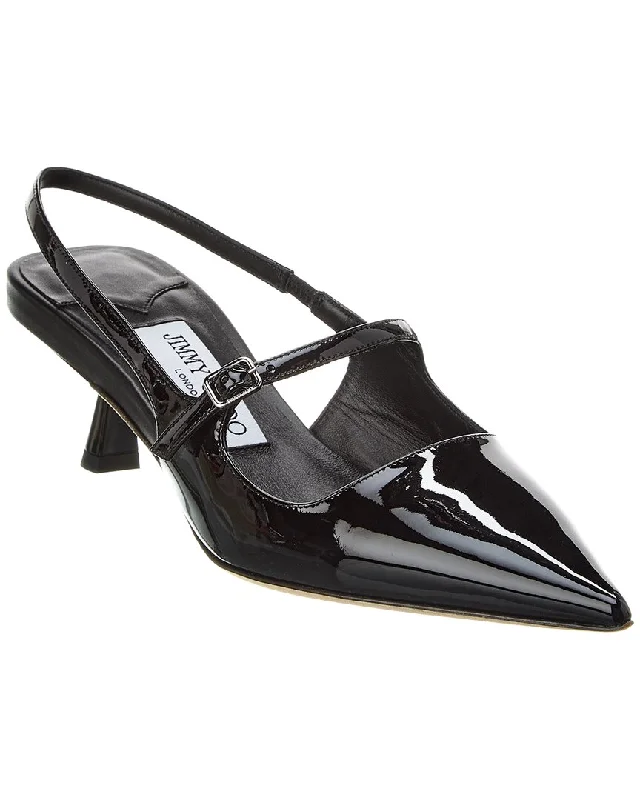 Sleek and Shiny Patent Pump Heels for a Polished Look--Jimmy Choo Didi 45 Patent Slingback Pump