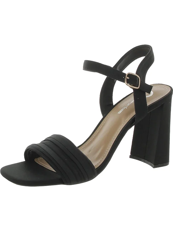 Womens Square Toe Ankle Strap Block Heels---Durable Square Toe Block Heels for Everyday Use