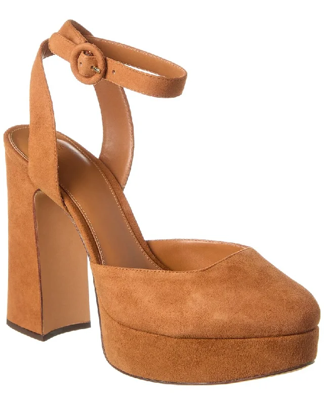 Affordable Suede Ankle Pumps for All-Day Wear--Alexandre Birman Clarita Vita 120 Suede Platform Pump