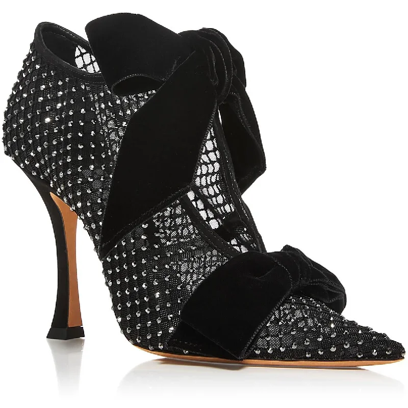 Stylish Ankle Strap Heels for Women--Jimmy Choo Womens FLACA 100 Leather Rhinestone Ankle Strap