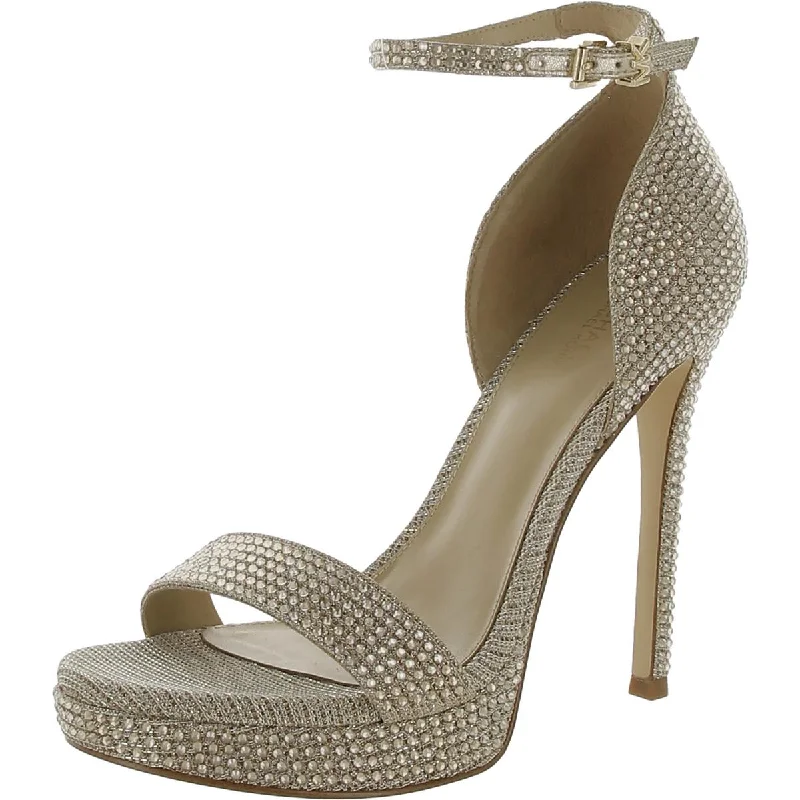 Stylish Ankle Strap Heels for Women--MICHAEL Michael Kors Womens Embellished Round Toe Ankle Strap