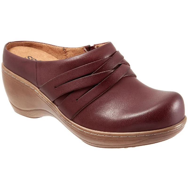 Stylish Slip-On Pumps for Quick Elegance---SoftWalk Womens Mackay  Leather Slip On Clogs