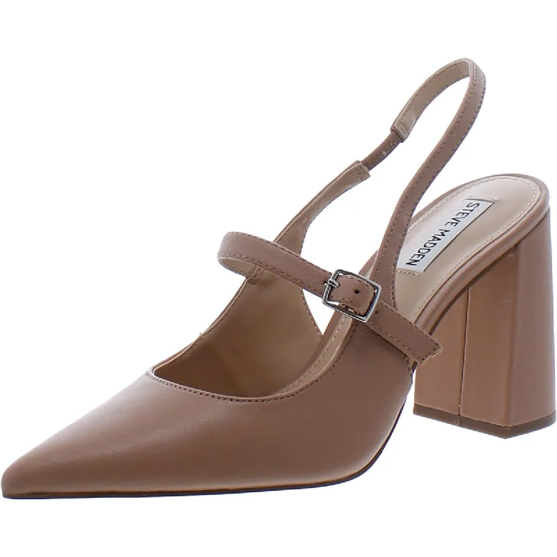 Versatile Heeled Sandals for Any Occasion---Steve Madden Womens Maegan Buckle Slingback Heels