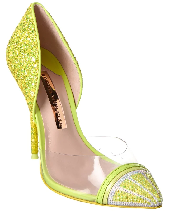 Sophia Webster Jessica Glitter & Vinyl Pump---Trendy Glitter Heels for a Glamorous Look