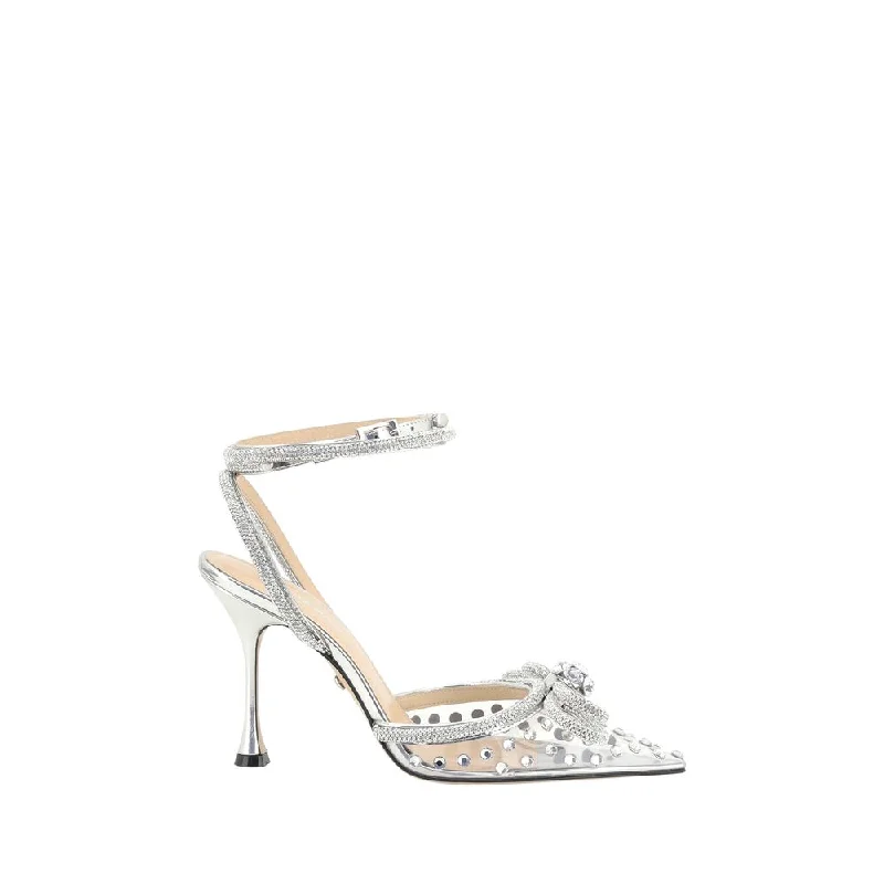 Affordable Rhinestone Pumps for a Dazzling Look---MACH & MACH Double Bow Pumps with rhinestones