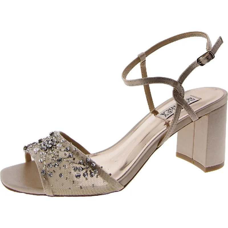 Stylish Ankle Strap Heels for Women--Womens Embellished Peep Toe Ankle Strap