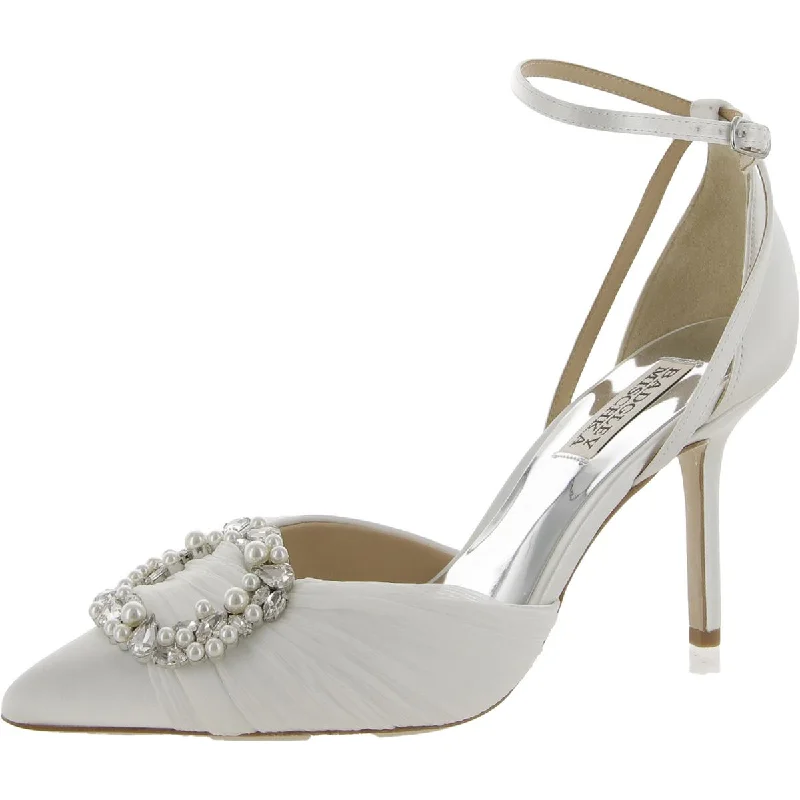 Badgley Mischka Womens Nisha Satin Embellished PumpsAffordable Satin Heels with a Luxe Touch