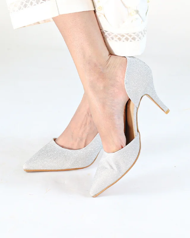 Versatile Heeled Sandals for Any Occasion---Fiona Pencil Heels - Silver