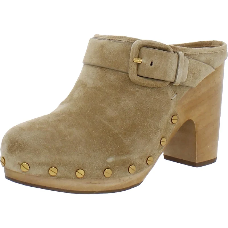 Affordable Suede Ankle Pumps for All-Day Wear--Veronica Beard Womens Dacey Suede Slip On Clogs